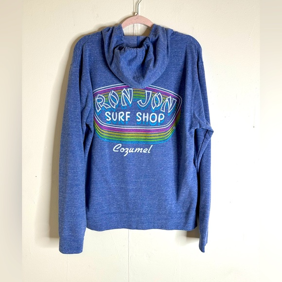 Ron Jon Surf Shop Cozumel Long Sleeve Hoodie  Poly Cotton Blend – Weathered Look - Picture 1 of 8